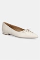 Lauren Ralph Lauren baleriny skórzane Londyn Lace Up beżowy 802P06376003.100