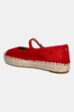 Obuwie Lauren Ralph Lauren espadryle damskie zamszowe Luize Mj 802P06401002.600 czerwony