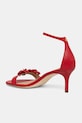 Obuwie Lauren Ralph Lauren sandały na wysokim obcasie skórzane Allie M Flwr 802P10640003.600 czerwony