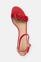 Lauren Ralph Lauren sandały na wysokim obcasie skórzane Allie M Flwr czerwony 802P10640003.600