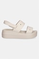 Crocs sandały na koturnie damskie Brooklyn 4U 210676.160 beżowy SS26