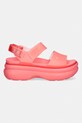 Crocs sandały na platformie damskie Soho Frosted Y Strap Sandal 212651.6UI różowy SS26