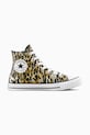 Πάνινα παπούτσια Converse Chuck Taylor All Star Leopard φλατ μπεζ A16407C