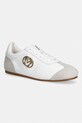 Love Moschino sneakersy skórzane skóra zamszowa biały JA10121G1OIK110A