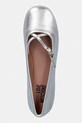 Love Moschino baleriny skórzane srebrny JA11111G1OIF090B