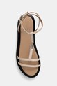 Patrizia Pepe sandały na platformie damskie skórzane 2X0060.L048.J503 beżowy