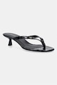 Anine Bing NOELLE THONG HEELS - EMBOSSED BLACK japonki damskie skórzane czarny A.14.11931.BLK1