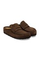 Obuwie Birkenstock klapki zamszowe Naples 1031701 brązowy