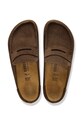 Birkenstock klapki zamszowe Naples brązowy 1031701