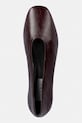 Δερμάτινες μπαλαρίνες Nokwol Art μπορντό Art.Burgundy.Leather