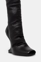 Rick Owens Lilies kozaki z odkrytymi palcami damskie skórzane Cantilever 11 czarny LI01F7801.LS