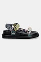 Kurt Geiger London sandały na płaskim obcasie damskie Orson Sandal 4461605609 czarny SS26