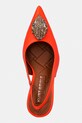 Kurt Geiger London szpilki skórzane Large Eagle Sling pomarańczowy 5386491109