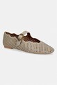 Kurt Geiger London baleriny skórzane Wavy Mayfair Ballet Flat beżowy 5596461209