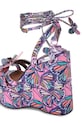 Obuwie Kurt Geiger London sandały na koturnie Butterfly Ankle Tie Wedge 5596895689 multicolor