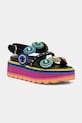 Kurt Geiger London sandały na platformie damskie skórzane Octavia Sling Flatform multicolor 5612405219