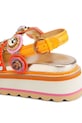Kurt Geiger London sandále na platforme dámske kožené Octavia Sling Flatform 5612499109 oranžová SS26