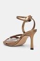Obuwie Kurt Geiger London sandały na wysokim obcasie skórzane Crystal Strap Sandal 5393760189 złoty