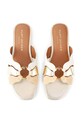 Kurt Geiger London klapki na płaskim obcasie damskie skórzane Sun Wave Flat Sandal 5595266129 złoty SS26