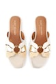 Kurt Geiger London klapki na płaskim obcasie damskie skórzane Sun Wave Flat Sandal 5595266129 złoty SS26