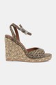 Kurt Geiger London sandały na koturnie Espadrille Wedge 5601043609 brązowy SS26