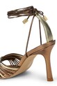 Obuwie Kurt Geiger London szpilki skórzane Multi Strap Tie Sandal 5601465109 brązowy