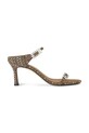 Kurt Geiger London sandały na wysokim obcasie Strass Double Buckle Sdl brązowy 5602568689