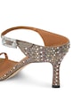 Obuwie Kurt Geiger London sandały na wysokim obcasie Strass Double Buckle Sdl 5602568689 brązowy