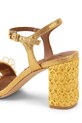 Obuwie Kurt Geiger London sandały na słupku Kensington Langley Raffia 5604194999 żółty