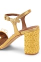 Obuwie Kurt Geiger London sandały na słupku Kensington Langley Raffia 5604194999 żółty
