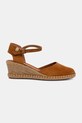 Verbenas espadrilky na platforme dámske semišové MALENA SERRAJE/TAN 0601540785.SETTER hnedá SS26