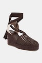 Weekend Max Mara espadryle na koturnie damskie Wkaaccordo brązowy 2615521155600.TOBACCO