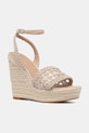 Twinset sandály na klínku béžová 261TGT076.00059