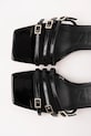 Obuwie Souliers Martinez sandały na koturnie skórzane EDEN EDEN.BLACK czarny