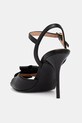 Încălțăminte Love Moschino sandale cu toc înalt din piele JA16069G0OIE0000 negru