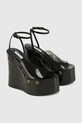 Naked Wolfe sandale cu talpă compensată de damă Tiger.Lilly negru SS26