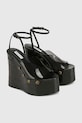 Naked Wolfe sandale cu talpă compensată de damă Tiger.Lilly negru SS26