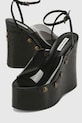 Naked Wolfe sandale cu talpă compensată de damă negru Tiger.Lilly