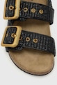 AllSaints сандалии женские Staffa Raffia Sandal W125FE.BLK чёрный