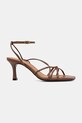 Billi Bi sandały na wysokim obcasie skórzane A8171.076 brązowy SS26