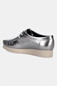 Obuwie Clarks Originals Wallabee 2604 mokasyny damskie skórzane 26186506 srebrny