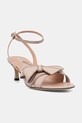 Pollini sandály na jehlovém podpatku kožené béžová SA16195M0OTQ0609