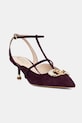 Liu Jo szpilki nubukowe DEVA 01 bordowy SF5009P0021S1228