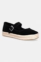 Toms espadrilky Mary Jane dámske semišové CAROLINA MARY JANE čierna 10022576.BLACK