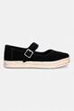 Toms espadrilky Mary Jane dámske semišové CAROLINA MARY JANE 10022576.BLACK čierna SS26