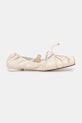 MM6 Maison Margiela baleriny skórzane S66WZ0037.P7706 beżowy SS26