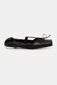 MM6 Maison Margiela baleriny skórzane S66WZ0037.P7706 czarny SS26