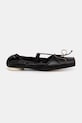 MM6 Maison Margiela baleriny skórzane S66WZ0037.P7706 czarny SS26
