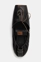 MM6 Maison Margiela baleriny skórzane czarny S66WZ0037.P7706