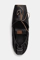 MM6 Maison Margiela baleriny skórzane czarny S66WZ0037.P7706